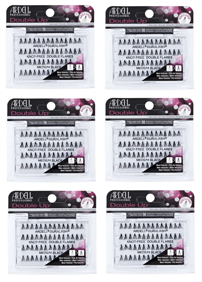 ARDELL Ardell Double Individuals Knot Free Double Flares Black Med (6 Pack)  - Image 4