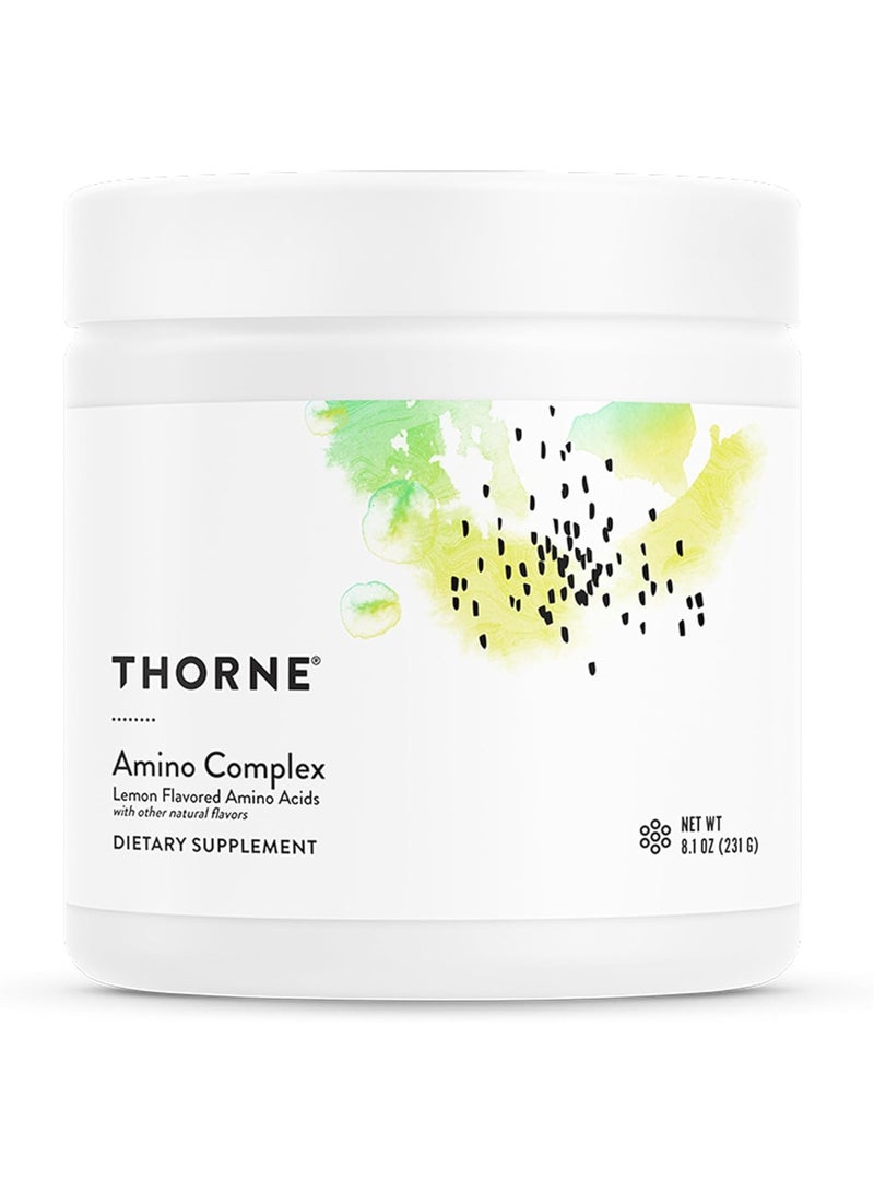 Thorne Amino Complex - Lemon Flavored Amino Acids - with other natural flavors - Dietary Supplement - Net wt 8.1 oz (231 g) - Image 1