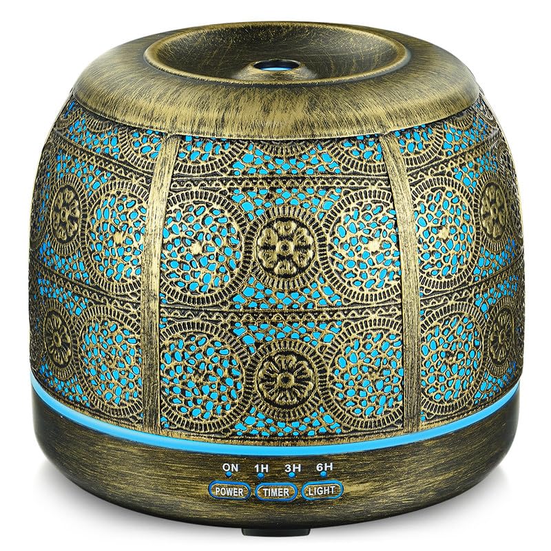 ARVIDSSON 500ml Essential Oil Diffusers for Large Room Metal Diffusers for Essential Oils Ultrasonic Aromatherapy Diffuser for Home Office Gift for Women and Men