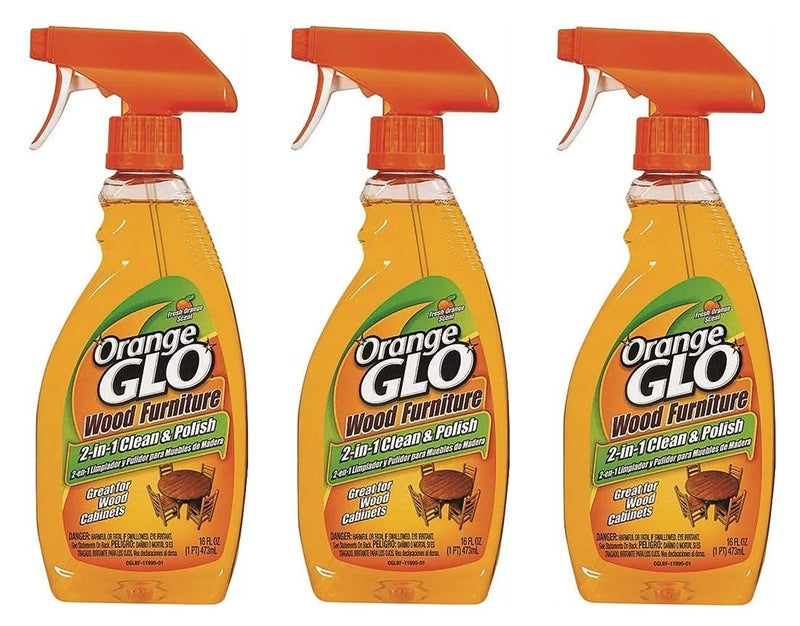 Orange Glo Glo 640823841079 (Pack of 3) Wood Furniture 2-in-1 Clean and Polish, 48 Fl Oz total - Image 1