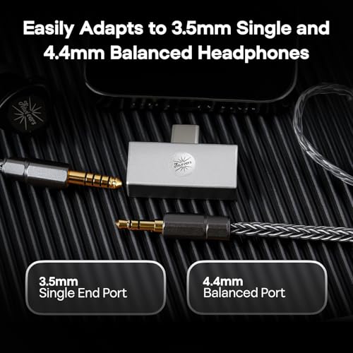 Linsoul Kiwi Ears Allegro Mini Portable IEM DAC, in Ear Monitor Amplifier, USB C to 3.5/4.4mm Output, with Custom Chip, High Resolution 32bit/384kHz, HiFi Earbuds Amp for Phone/PC - Image 5