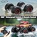 WayEee Remote Control Car Toys for Kids 6 RC Car Waterproof Monster Truck Toys Amphibious 4X4 Pickup All Terrain OffRoad Vehicles 24GHz Remote Control 118 Scale RC Truck Boys GiftsRed - Image 4