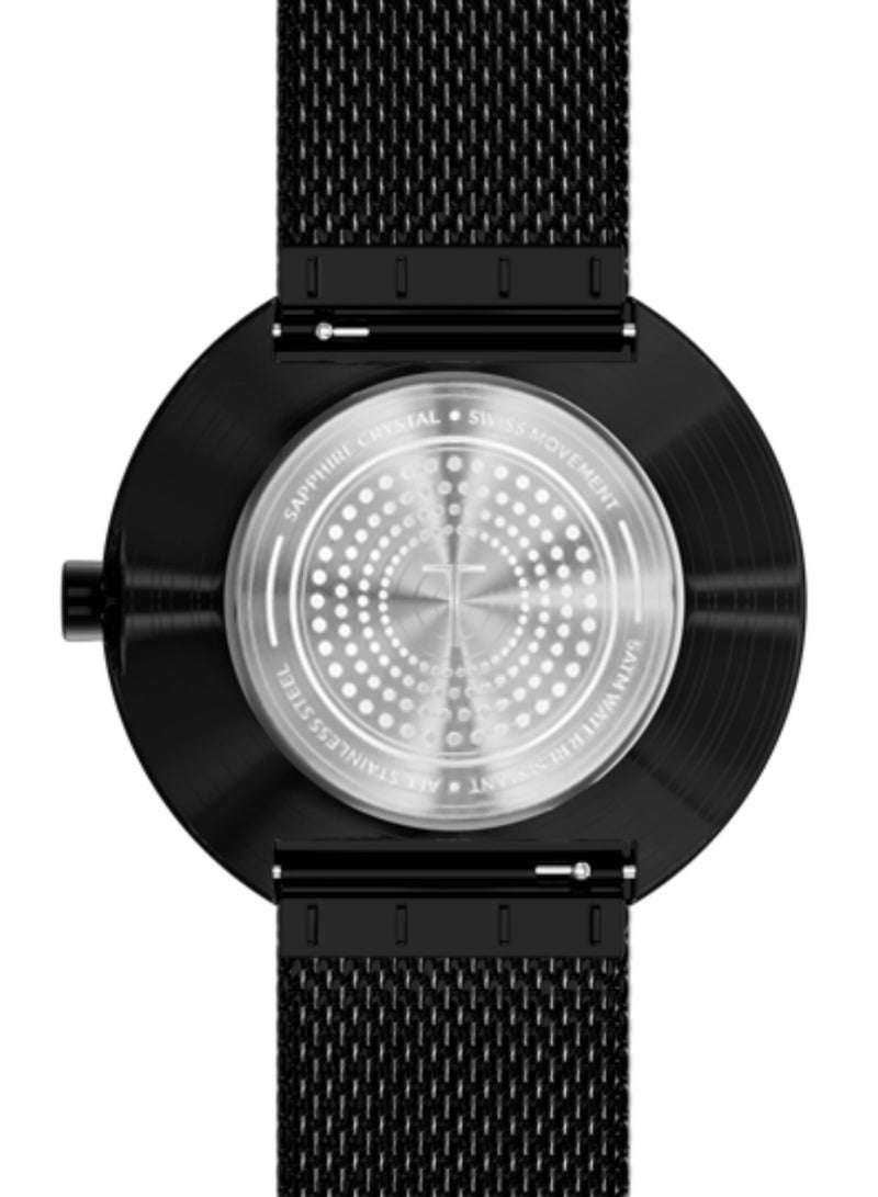 GRAVITHIN Argo AR05 with Black Milanese Mesh Band, Swiss Quartz, Sapphire Anti-Reflective Coating, 316L Brushed Stainless Steel Case 40mm - Image 4