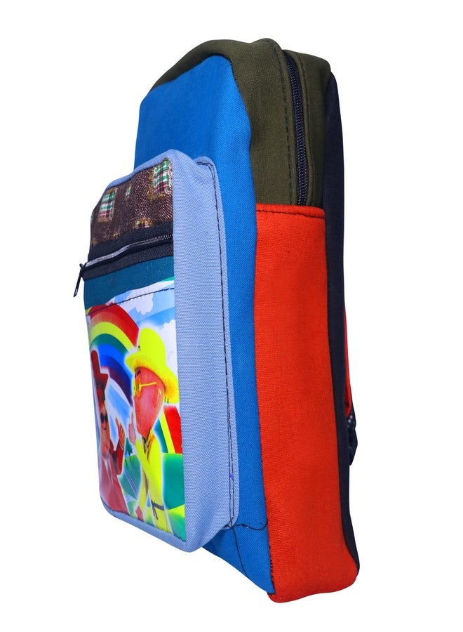 Turtuls Group Small Size School Bag Kids Bag KG/Nursery Multicolor 15x35x12inch/38x8x30cm(WxDxH).Weight:0.32kg/0.7 - Image 1