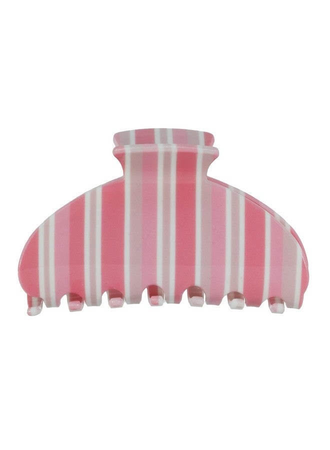 Almere Hair Claw Clip, Striped and Camo Pattern, Women's Hair Accessories for Thick or Thin Hair, 4 inch No-Slip (Pink Stripe) - Image 1