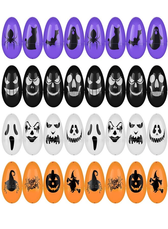 Zhanmai 72 Pieces Halloween Skull Eggs Halloween Easter Plastic Eggs Halloween Eggs Plastic Fillable Scavenger Hunt for Trick or Treating Candy Box Mini Halloween Eggs for Halloween Party Supplies - Image 1
