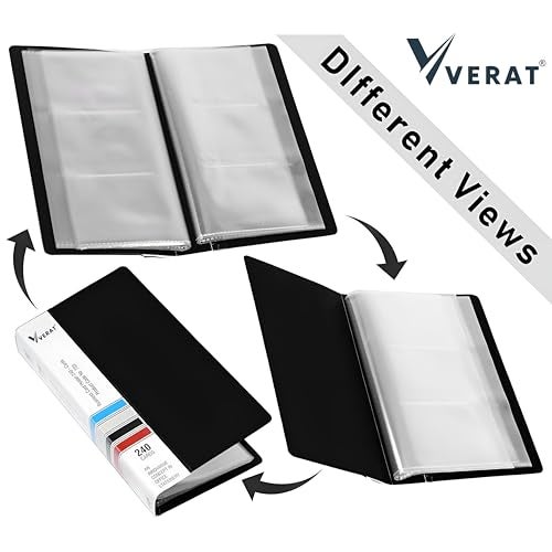 VERAT Business Card Holder, 120 Pockets for 240 Cards Business Card Holder | Debit/Credit/Business/Visiting Name ID Card Holder Card Organizer Professional Office Organizer (Blue, Card Holder) - Image 4