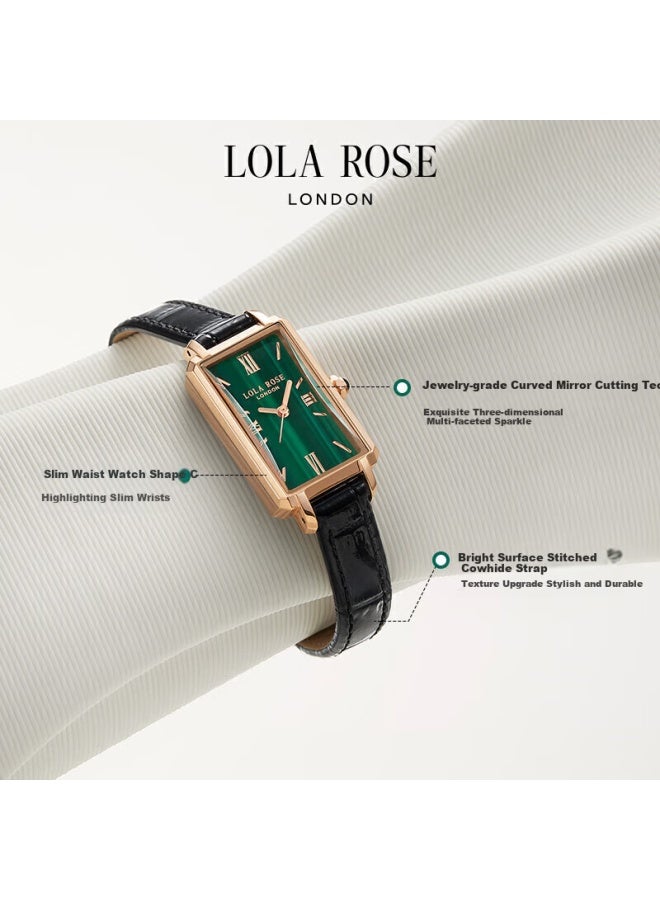 Lola Rose Slim Waist Small Green Watch For Women, Students, Versatile Birthday Gift, New Year Present For Girlfriend Or Wife - Image 2