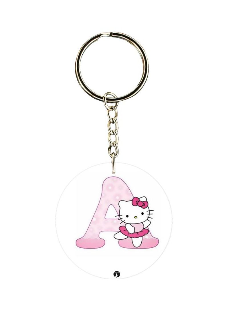RKN Hello Kitty Letter A Printed Keychain