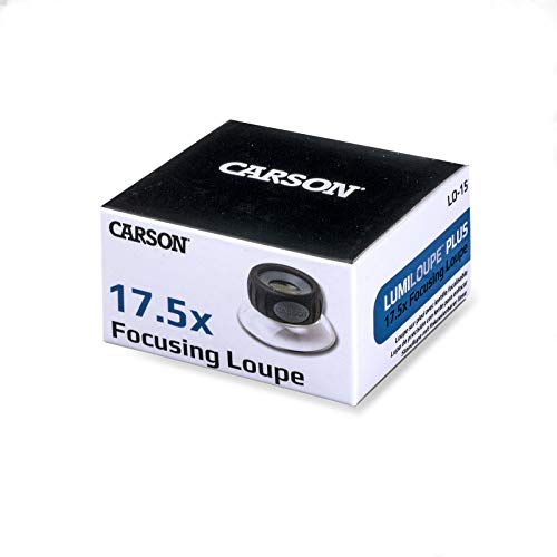 Carson LumiLoupe Plus 17.5X Power Stand Loupe Magnifier with Dual Lens Focusing System (LO-15), Black - Image 5