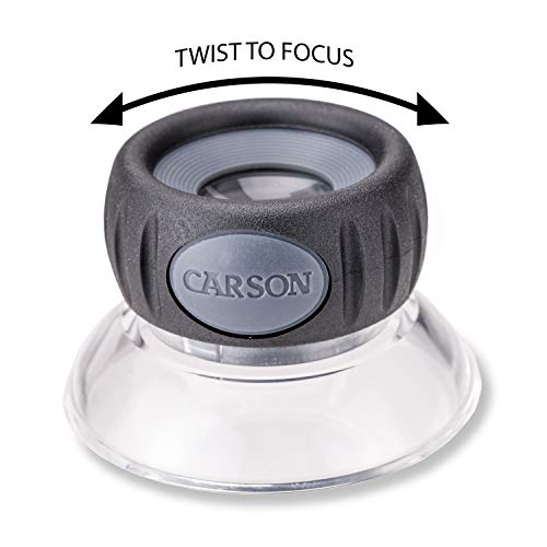 Carson LumiLoupe Plus 17.5X Power Stand Loupe Magnifier with Dual Lens Focusing System (LO-15), Black - Image 2