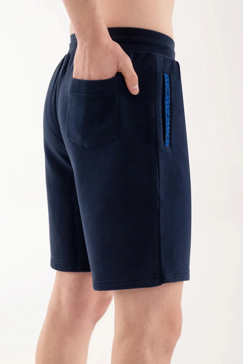 Esso5  Cross stitch logo shorts for Men | Best Price UAE