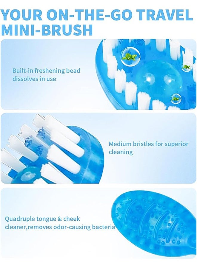 MXN Manual Toothbrushes, 5 in 1 Mini Brush, 12 Packs Disposable Toothbrushes with Toothpaste Mini Toothbrushes Individually Wrapped Box Oral Care On The Go Prepasted Travel Toothbrush - Image 5