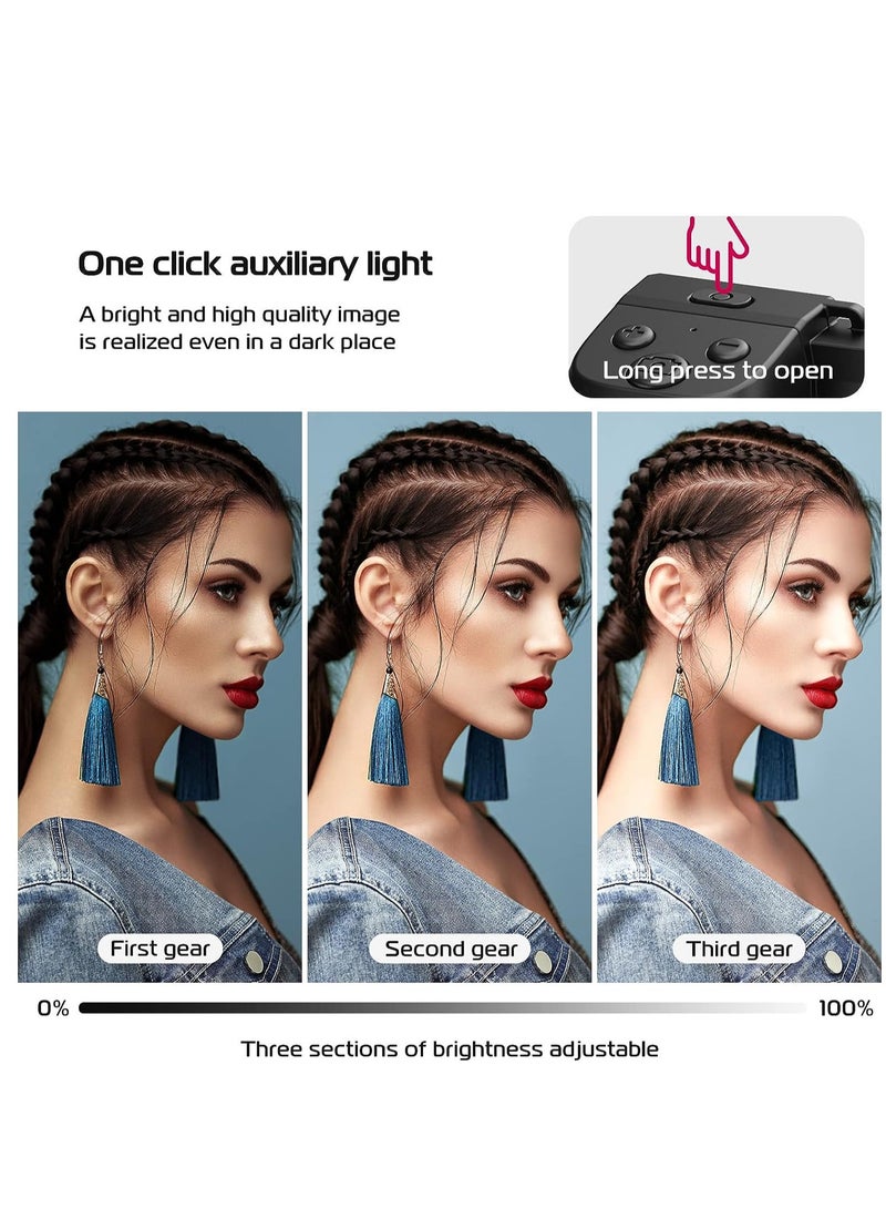 Smartphone Camera Grip, Griphone CapGrip with Detachable Wireless Remote Control, Three-Speed Adjustable Fill Light for Phones Video/Photo Shooting - Image 4