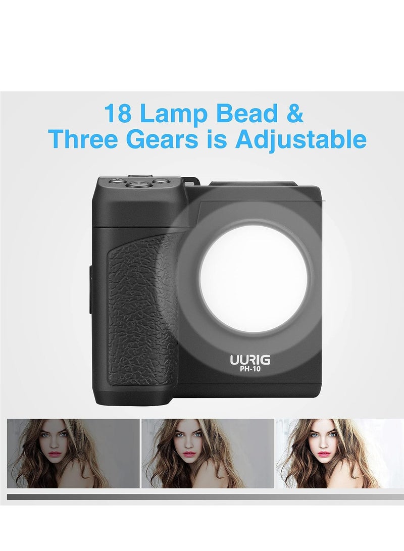 Smartphone Camera Grip, Griphone CapGrip with Detachable Wireless Remote Control, Three-Speed Adjustable Fill Light for Phones Video/Photo Shooting - Image 3