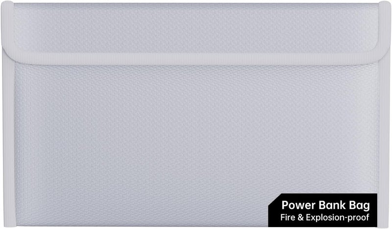 ZOOPIP Electronic Travel Organizer Case,Fireproof Tech Accessories Bag,Explosion-proof Portable Storage Pouch Bag for Power Bank,Phone,Charging Cords,Earphones(10.7”×6.3”,Silver) - Image 1