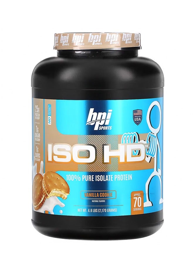 BPI SPORTS ISO HD 100% Pure Isolated Protein Vanilla Cookie 4.8 lb 