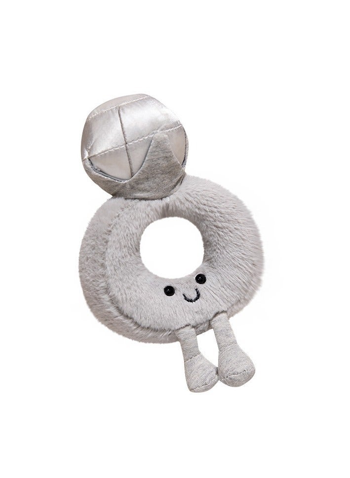 Jellycat Placeable Plush Toy Diamond Ring, 77% Polyester, 21% Cotton, 1.5% Acrylic, 0.5% Elastane, Home Décor Gift for Family and Friends  - Image 1