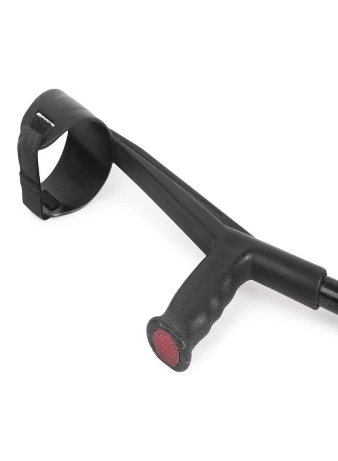 iwalk; Changing Lives Ws-101 Black Color Elbow Crutch For Walking/Patients/Fractured Leg/Injured People With Adjustable Height For Men And Women Black - Image 2