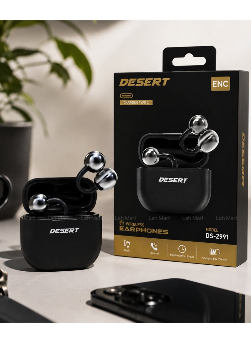 Desert Premium Wireless Earbuds with ENC, 30H Playback, Touch Controls & Type-C Charging Case - Image 5