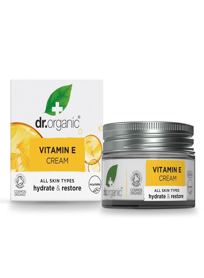 dr.organic Dr. Organic Vitamin E Moisturising and Restoring Cream | Deeply Hydrates, Restores Skin’s Natural Balance, Natural, Certified Organic, Paraben & SLS-Free, 50 mL / 1.7 fl oz - Image 1