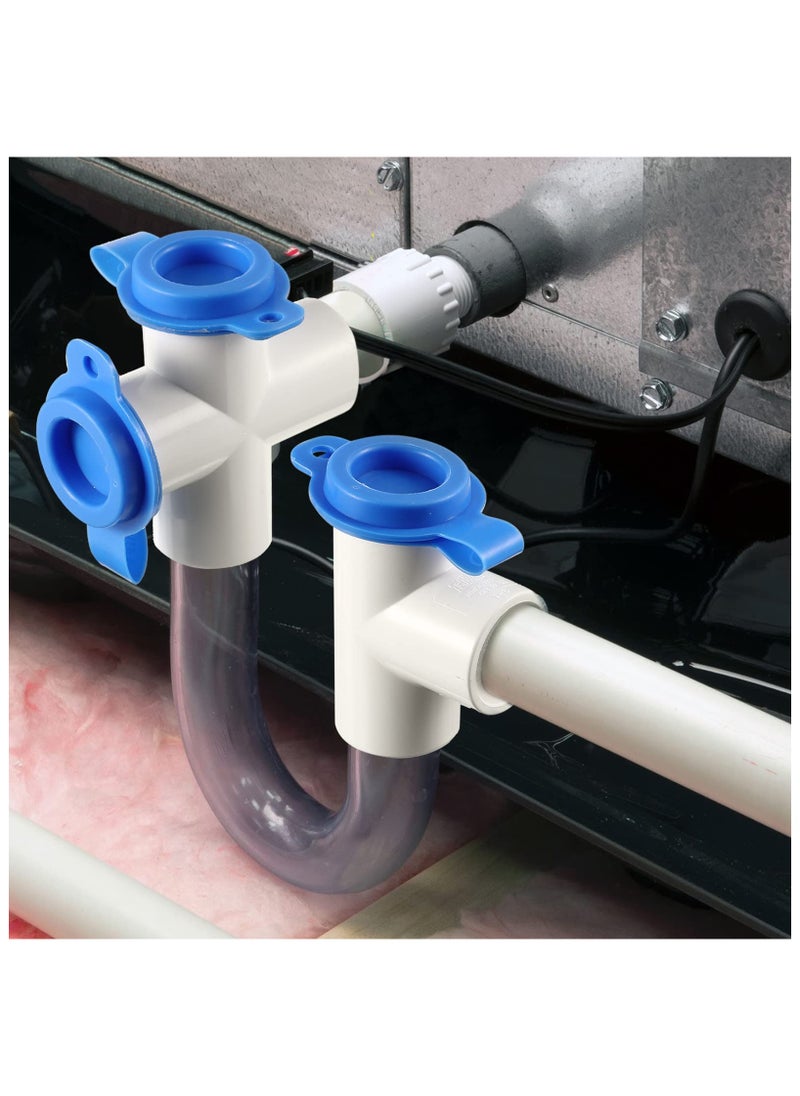 SYOSI - 3/4 Inch Standard Clear Condensate Trap with Cleaning Brush, PVC Transparent U Trap With Easy Clean Ports, Essential Component for HVAC Systems Air Conditioner, Effectively Drains Condensate (1 Pack) - Image 1