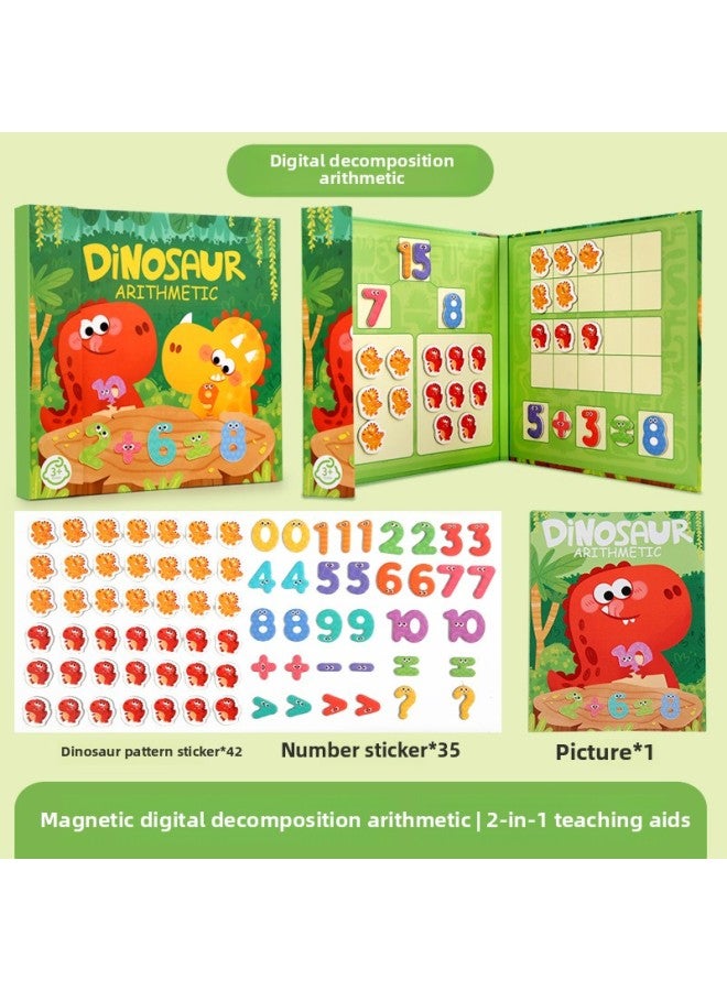 Ten-grid Array Mathematics Enlightenment Addition And Subtraction Teaching Aids Digital Decomposition Toys Children's First Grade Learning Arithmetic Puzzle Artifact-Color:0-20 Digit Decomposition (Full English Version)  - Image 1