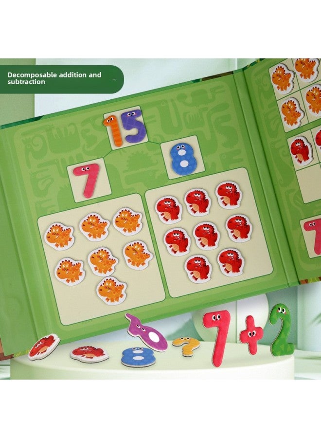 Ten-grid Array Mathematics Enlightenment Addition And Subtraction Teaching Aids Digital Decomposition Toys Children's First Grade Learning Arithmetic Puzzle Artifact-Color:0-20 Digit Decomposition (Full English Version)  - Image 3
