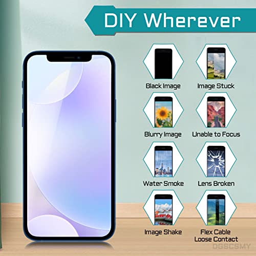 DGSCSMY for iPhone 12 Front Camera Replacement for iPhone 12 pro Repair Kit OEM 12MP 6.1" Facing Lens Module Part Structured Light Receiver Transmitter Flex Cable Fix Tool for A2172 A2402 A2403 A2404 - Image 4