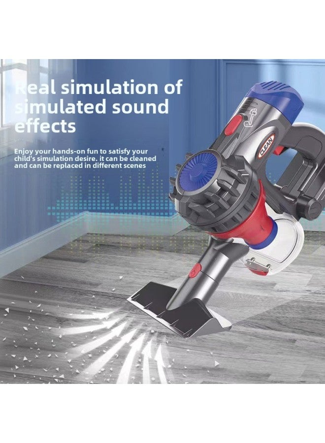 Children's Simulation Electric Vacuum Cleaner House Sweeping Cleaning Tool Broom Dustpan Suit Cleaning Toy Girl-Specifications:Upgraded Vacuum Cleaner-Color:Standard With A Set Of Batteries - Image 5