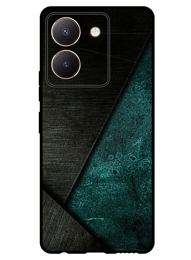 Theodor Protective Case Anti Scratch Shock Proof Bumper Cover For Vivo Y77t Black Dark Green Pattern - Image 1