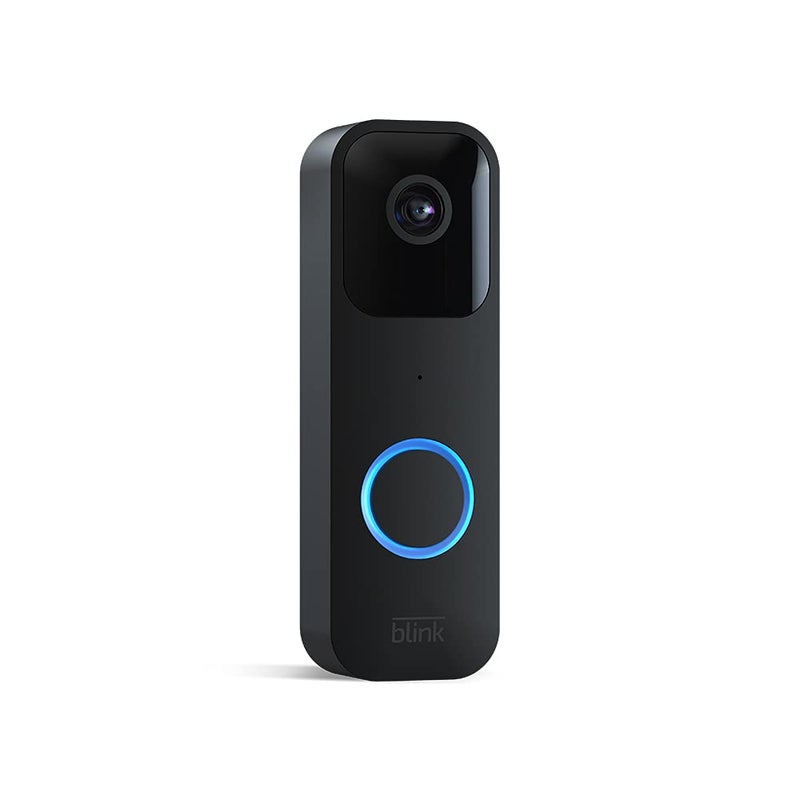 Blink Video Doorbell (newest model), Two-way audio, HD video, motion and chime app alerts and Alexa enabled — wired or wire-free (Black) - Image 1