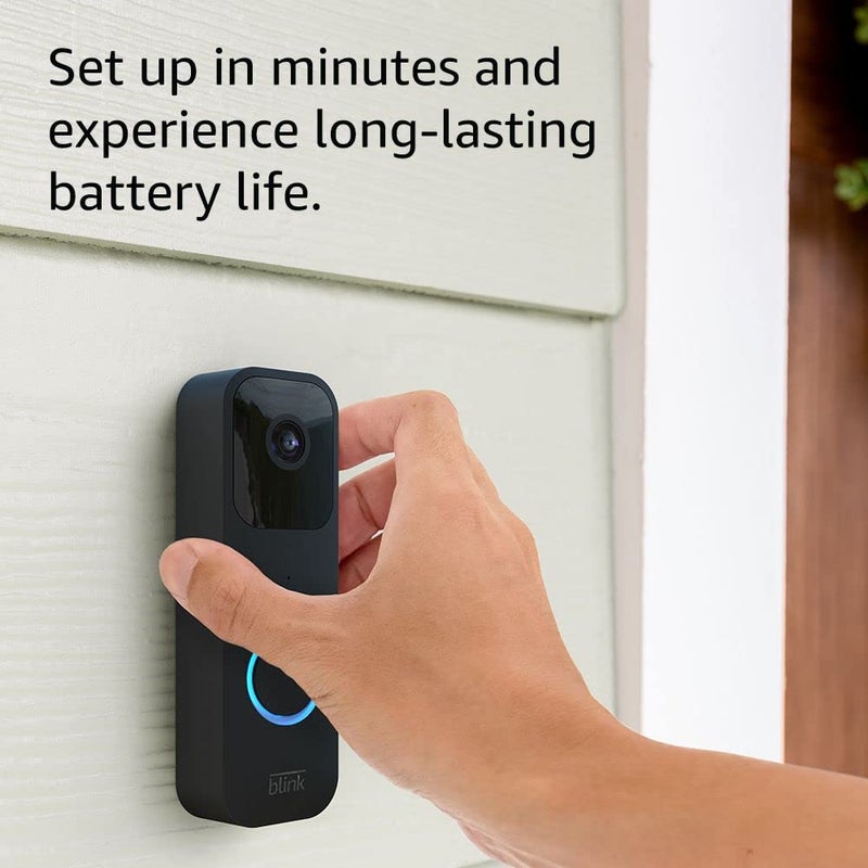 Blink Video Doorbell (newest model), Two-way audio, HD video, motion and chime app alerts and Alexa enabled — wired or wire-free (Black) - Image 5