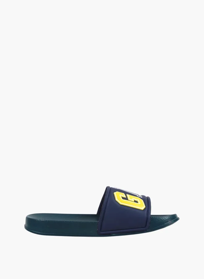 Boys' Logo Detail Slip-On Slides