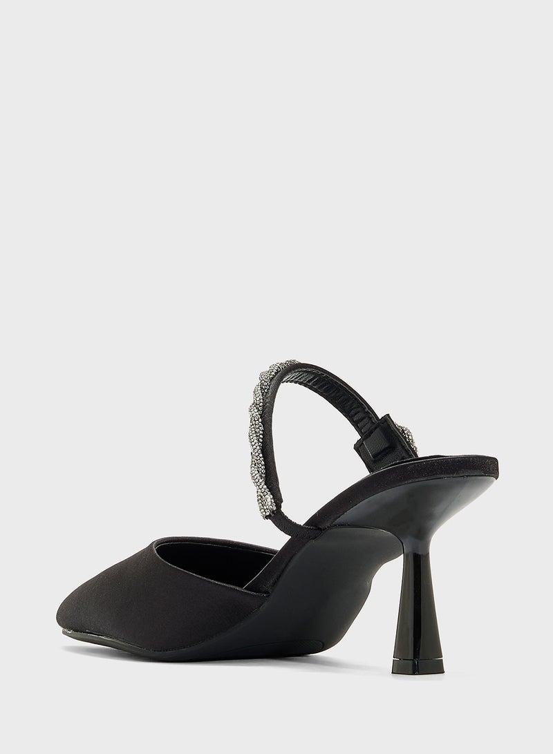 ELLA Diamante Heeled Pump - Image 3