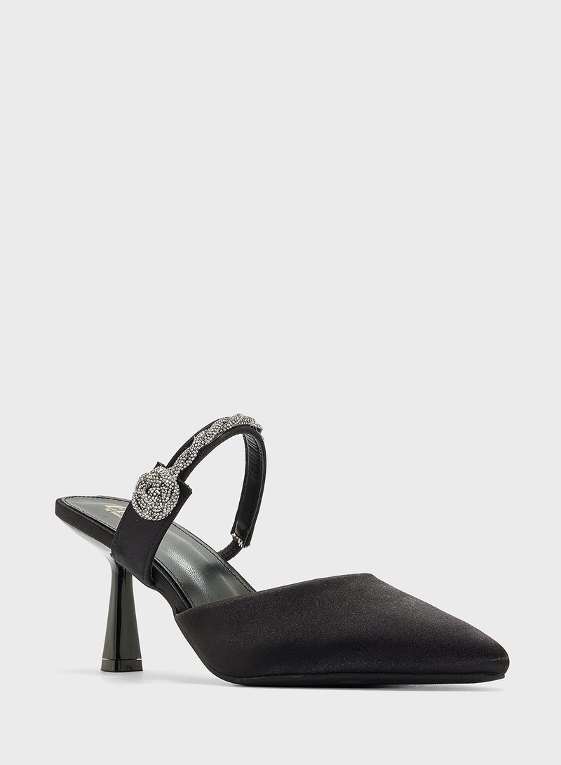 ELLA Diamante Heeled Pump - Image 2