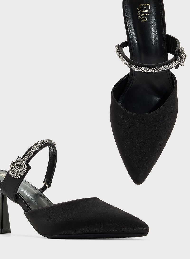 ELLA Diamante Heeled Pump - Image 4