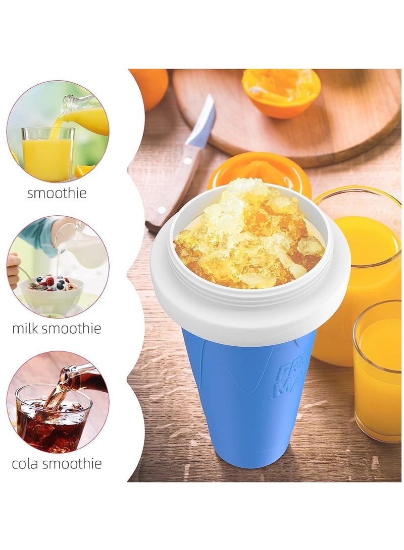 DIY Slushy Maker Cup Magic Double Layer Squeeze Quick Frozen Smoothies Cup Cooling Maker with Straw and Spoon Ice Cream Maker for Kids and Family - Image 3