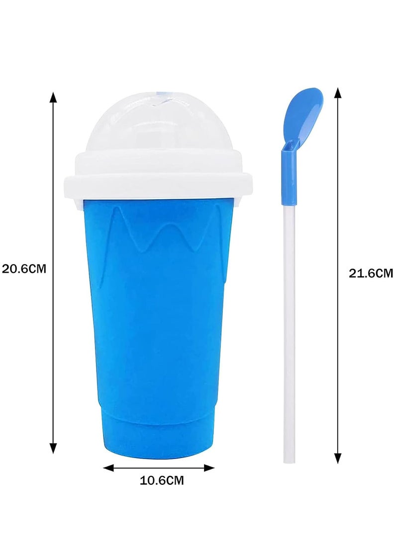 DIY Slushy Maker Cup Magic Double Layer Squeeze Quick Frozen Smoothies Cup Cooling Maker with Straw and Spoon Ice Cream Maker for Kids and Family - Image 5