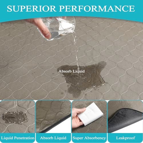 Bunlitent Washable Pee Pads for Dogs 72" x 72", 2 Pack, Reusable Puppy Pads, Dog Training Pads with Quick Dry, Large Anti-Slip Whelping Pad for Pet, Playpen, Incontinence, Housebreaking - Image 3