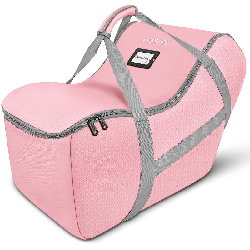 YOREPEK Infant Carseat Cover for Airplane Travel Compatible with All Nuna Pipa Car Seat and Base, Uppababy Mesa and Base, Padded Car Seat Bags for Air Travel, Car Seat Bag with 5 Protective Feet,Pink - Image 1