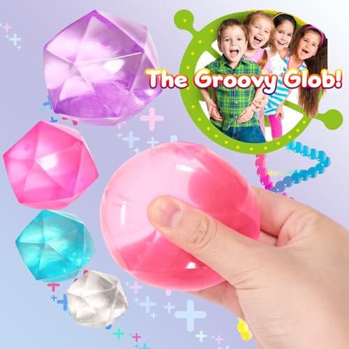 FauKait 8pcs Mini Small 18inch Masonry Ice Squishy Stress BallsPolyhedron Diamond Sugar Balls Slow RiseFidget Toy for Kids Gel Filled Classroom Calming Toys Anxiety Children Teens 8pcs - Image 5