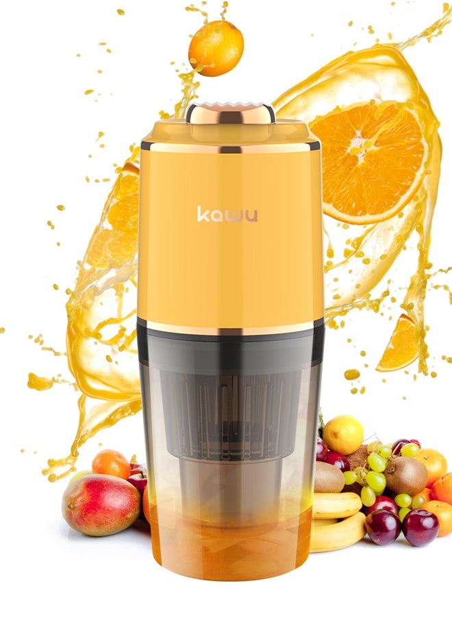 Kawu - Portable Cold Press Juicer, Rechargeable Slow Masticating Juicer Machine for Most Fruits and Vegetables, Lemon Orange Juicer, High Juice Yield, Easy to Clean, for Outdoor, Travel, Camping, Gym - Image 1