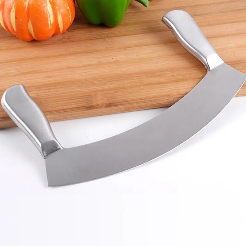 DMDENT Pizza Cutter Stainless Steel DoubleSided Handle Grip Cutter Slicing Tool for Pizza Garlic Bread Sandwich 1 Pc - Image 1