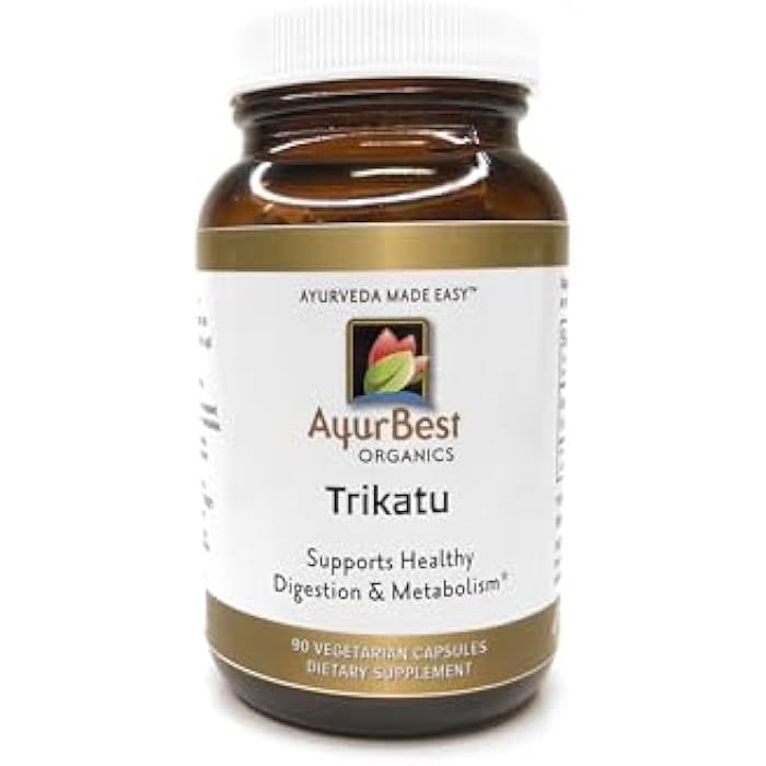 AyurBest Trikatu Herbal Supplements 500mg Capsules, USDA Organic, Kosher - 90 Count - Image 1