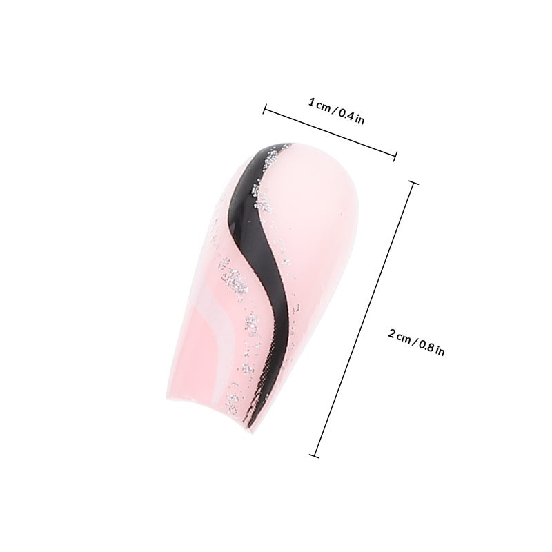 24pcs Press Fake Nails Press Nails Stylish False Nails Decorative Fake Nails for Decor - Image 2