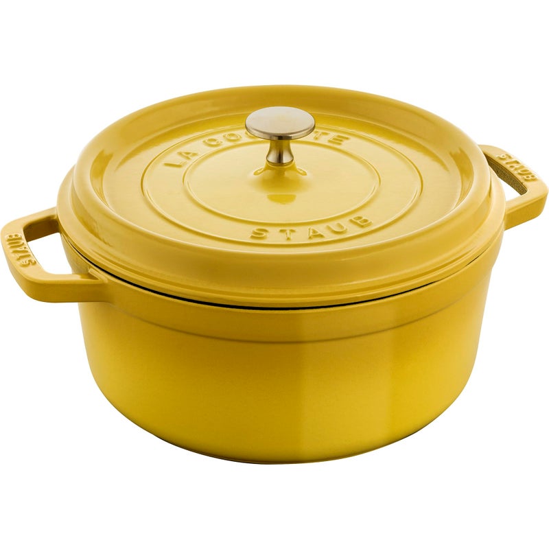 Staub Cast Iron 4qt Round Dutch Oven Citron - Image 2