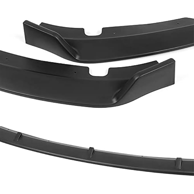 DriftX Performance 3PCS Front Bumper Splitter Spoiler Lip Compatible With 2015 2016 2017 Hyundai Sonata, Air-Dam-Chin-Diffuser-Front-Bumper-Splitter, Unpainted Matt Black - Image 4