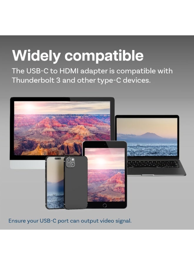 USB C to HDMI 2 Meter Cable [4K@60Hz, Aluminum Shell, Nylon Braided], Thunderbolt 3/4 Compatible with iPhone 15 16 Pro/Max, MacBook Pro/Air 2023, iPad Pro, Surface Book 2, Galaxy S23 and More - Image 3