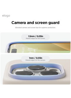 Elago Liquid Silicone for iPhone 16 Pro MAX Case Cover Full Body Protection, Shockproof, Slim, Anti-Scratch Soft Microfiber Lining - Stone  - Image 5